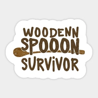 wooden spoon survivor Sticker